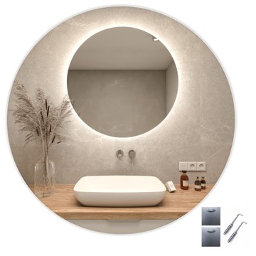 LUSTRO LED 80 cm COB 480 LED/1 m OKRĄGŁE LEDOWE WODOODPORNY ZASILACZ IP67