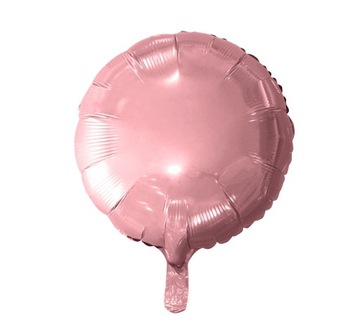 Balon foliowy Okrągły Różowy na urodziny 36 cm