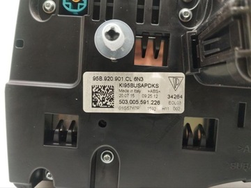 PORSCHE MACAN 2016 PŘÍSTROJOVÁ DESKA BUDÍKY