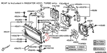 SUBARU OE 45161AG010 PŘÍVOD CHLADIČŮ VODY