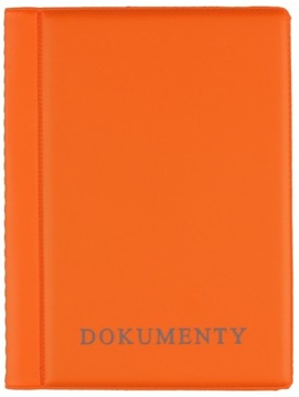 Etui OKŁADKA na DOKUMENTY pomararańczowa Biurfol NIEZBĘDNA DO SZKOŁY