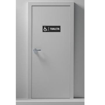 Tabliczka Toaleta Inwalida 20x7cm PCV 3mm UV