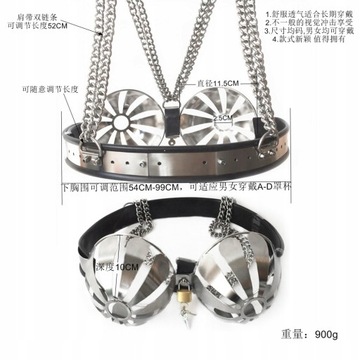 Мужской двойной провод из нержавеющей стали сзади Chasti