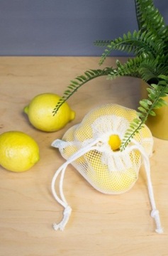 СУМКА ИЗ ХЛОПКОВОЙ СЕТКИ 15х20 см ECRU ECO для ПЕРЕДАЧИ ПИЩЕВЫХ ПОКУПОК