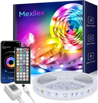 TAŚMA LED WODOODPORNA 5M RGB KOLOROWA