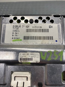 DISPLEJ OBRAZOVKA MERCEDES R W251 ML W164 A2518200889
