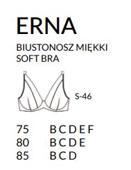 Biustonosz Erna soft koronka Unikat r 80D czarny