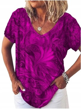 ЭЛЕГАНТНАЯ ЖЕНСТВЕННАЯ БЛУЗКА ФУТБОЛКА С АБСТРАКТНЫМ ПРИНТОМ