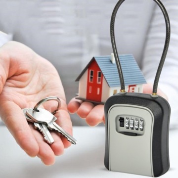 МЕТАЛЛИЧЕСКИЙ СЕЙФ КЛЮЧЕВОЙ КОД КОД ВНЕШНЕГО ШКАФИКА с веревкой