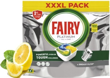 Капсулы для посудомоечной машины Fairy Platinum с лимоном 100 шт.