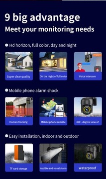 TUYA НАРУЖНАЯ IP WIFI FULL HD PTZ-КАМЕРА