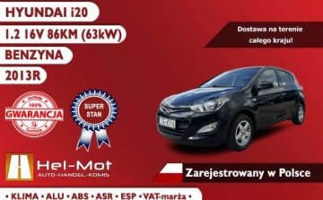 Hyundai i20 I Hatchback 5d Facelifting 1.2 DOHC 85KM 2013 Hyundai i20 2013 Klimatyzacja 5 drzwi Bezwypadkowy Zarejestrowany w PL, zdjęcie 1