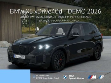 BMW X5 G05 SUV Facelifting 3.0 40d 352KM 2026 BMW X5 xDrive40d 352 KM mHEV - DEMO 2026 - Pakiet M Pro - Kamera 360 3.0