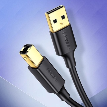 ЗЕЛЕНЫЙ КАБЕЛЬ ДЛЯ ПРИНТЕРА USB A - USB B 480 Мбит/с 5м