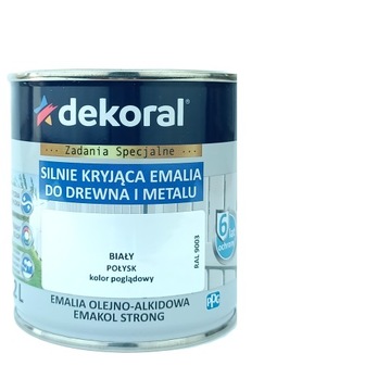 EMAKOL STRONG DO DREWNA I METALU BIAŁY POŁYSK 0,2L