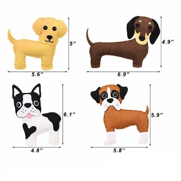 Zestawy do szycia filcowego Zrób własne pluszowe zwierzę DIY Szycie dla dzieci Pies