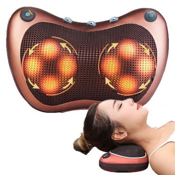 ПОДУШКА-МАССАЖЕР ШИАЦУ ДЛЯ МАССАЖА ШЕИ, СПИНЫ, ТЕЛА