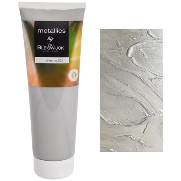 FARBA AKRYLOWA Van Bleiswijck TUBKA 250 ml Metaliczna Srebrna Srebrny