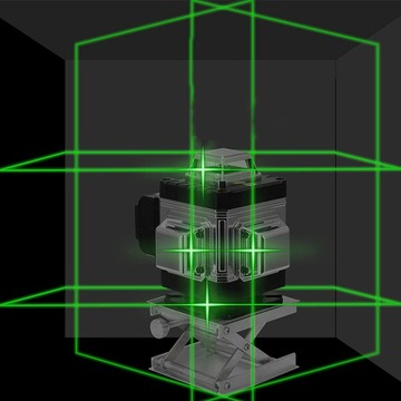 POZIOMICA LASEROWA LASER KRZYŻOWY 16 LINII SAMOPOZIOMUJĄCY 360° + 2xAKU