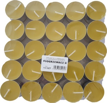 świece podgrzewacze tealight żółte 100 szt