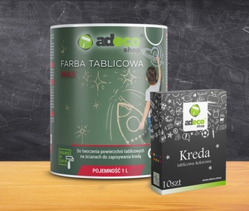 Farba tablicowa zielona MAX op. 1L na 10 m²