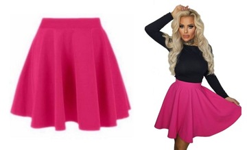 SPÓDNICZKA butelkowa ZIELEŃ rozkloszowana z KOŁA na ZAMEK różne KOLORY L 40