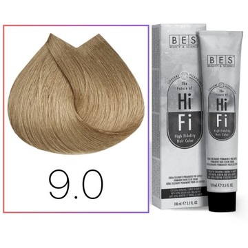 BES Hi-Fi Color krem koloryzujący do włosów 9.0 - bardzo jasny blond 100ml