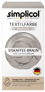 SIMPLICOL DO UBRAŃ TKANIN BARWNIK KAWA MROŻONA ICED COFFEE BROWN 560
