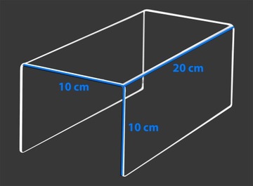 СТОЙКА СТОЙКА ДИСПЛЕЙ PLEXI STEP 20/10 см
