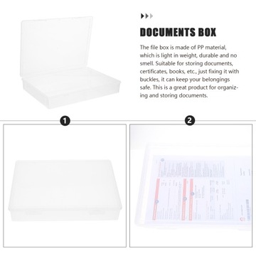 PUDEŁKO A4 PRZEZROCZYSTE PLASTIKOWE POJEMNIKI PAPIEROWE