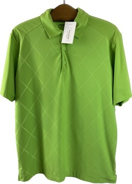 Koszulka męska polo zielona z rombami sportowa NIKE GOLF dri-fit USA r. L