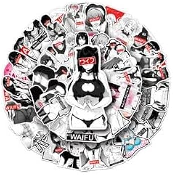 Naklejki Sexy Waifu Anime MIX 25 sztuk