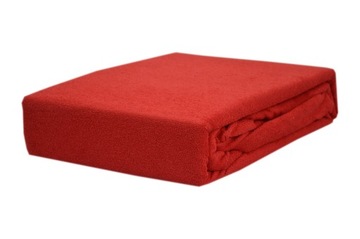 Prześcieradło frotte z gumką 140x200 czerwony KOBI
