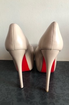 SKÓRZANE SZPILKI PLATFORMA CHRISTIAN LOUBOUTIN 41