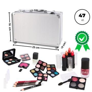 ПОДАРОЧНАЯ КОРОБКА КОСМЕТИКИ ДЛЯ МАКИЯЖА ДЛЯ ДОЧИ 6-16 ЛЕТ, БОЛЬШОЙ НАБОР 47 EL