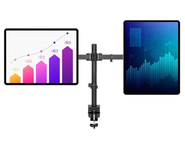 Держатель для двух мониторов, сверхпрочный, регулируемый, универсальный для настольного компьютера