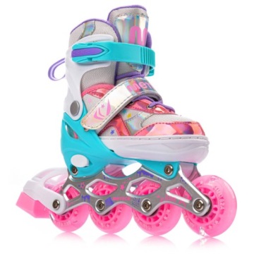 Роликовые коньки Роликовые коньки Роликовые коньки Регулируемый светодиодный метеор 4 в 1, размер XS 27-30