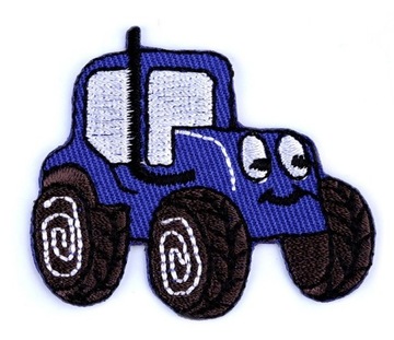 Naprasowanka - niebieski traktor