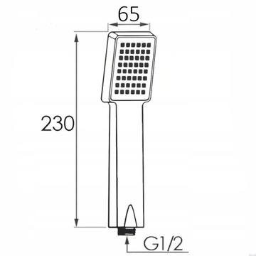 ДУШЕВЫЕ РУЧКИ, хром, EKO против накипи, квадратные, прямоугольные