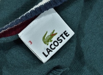 LACOSTE Bawełniany Sweter Męski V-neck / M