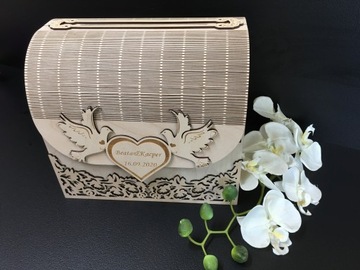 Свадебный конверт, шкатулка для гравировки денег