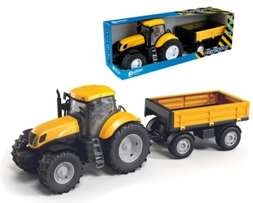 Traktor dla dzieci Żółty Adriatic z Przyczepą SKALA 1:16