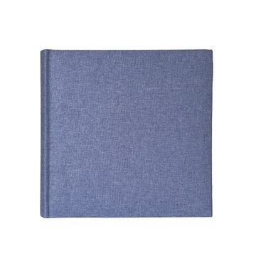 Карманный альбом на 200 фотографий 10х15 Льняной синий квадрат