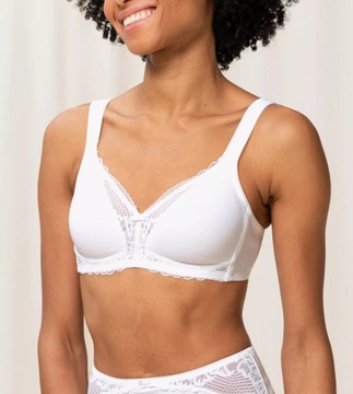Triumph biustonosz miękki biały MODERN LACE+COTTON r. 90D K195