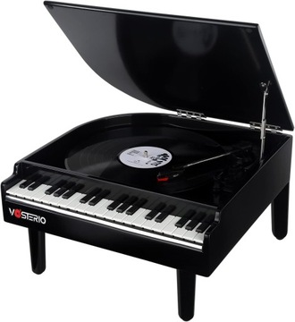 Gramofon Pianino Bluetooth VOSTERIO z wbudowanymi głośnikami