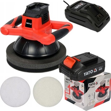 YATO POLERKA SAMOCHODOWA AKU. 18V +2 NAKŁADKI +2Ah