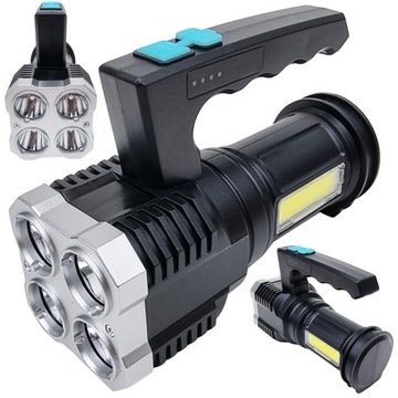 LATARKA AKUMULATOROWA USB LED SZPERACZ REFLEKTOR