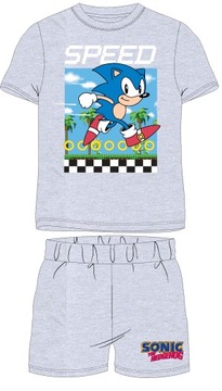 PIŻAMA SONIC CHŁOPIĘCA KRÓTKIE SPODENKI KOSZULKA BAWEŁNIANA BAWEŁNA JEŻ