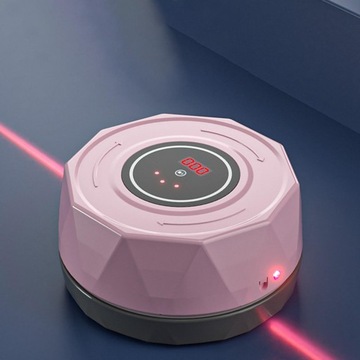 Электронный прыжковый тренажер со скакалкой розового цвета.