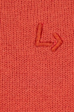 Sweter Męski Ceglasty Bawełniany w Serek Lenny Lancerto L